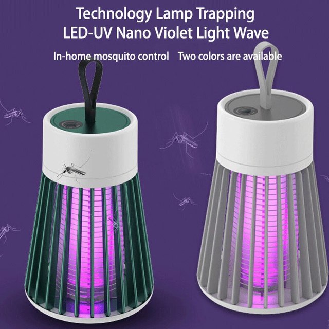 Lampada elettrica portatile antizanzare con luce UV e scarica elettrica