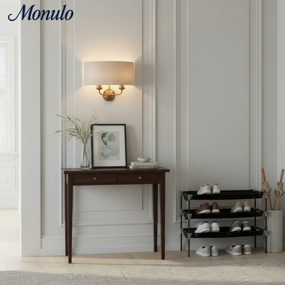 Tela elegante Wandleuchte mit Stoffschirm und feinem Metallrahmen für Wohnzimmer und Schlafzimmer | Souliia