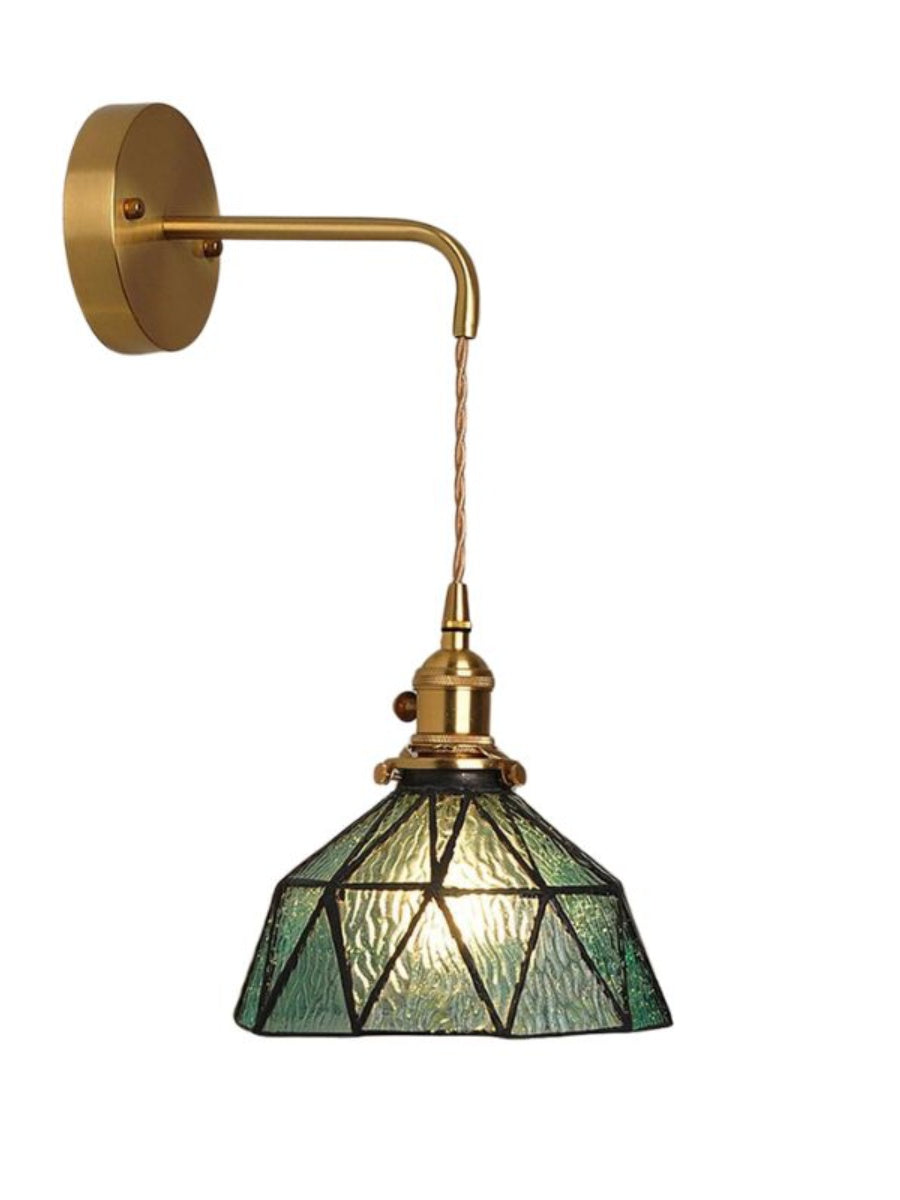 Retro Pastoral Geometric Pattern Wall Lamp | Souliia