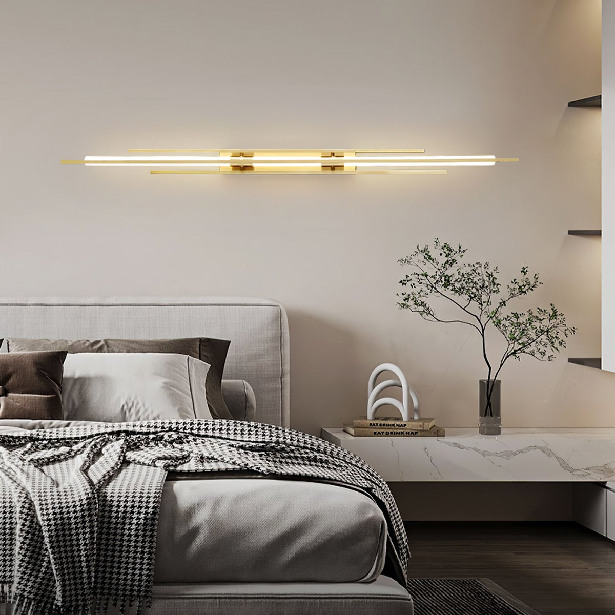Nova Luxe Gold LED Wall Sconce — Contemporary Styling, Durable Build, Warm Illumination