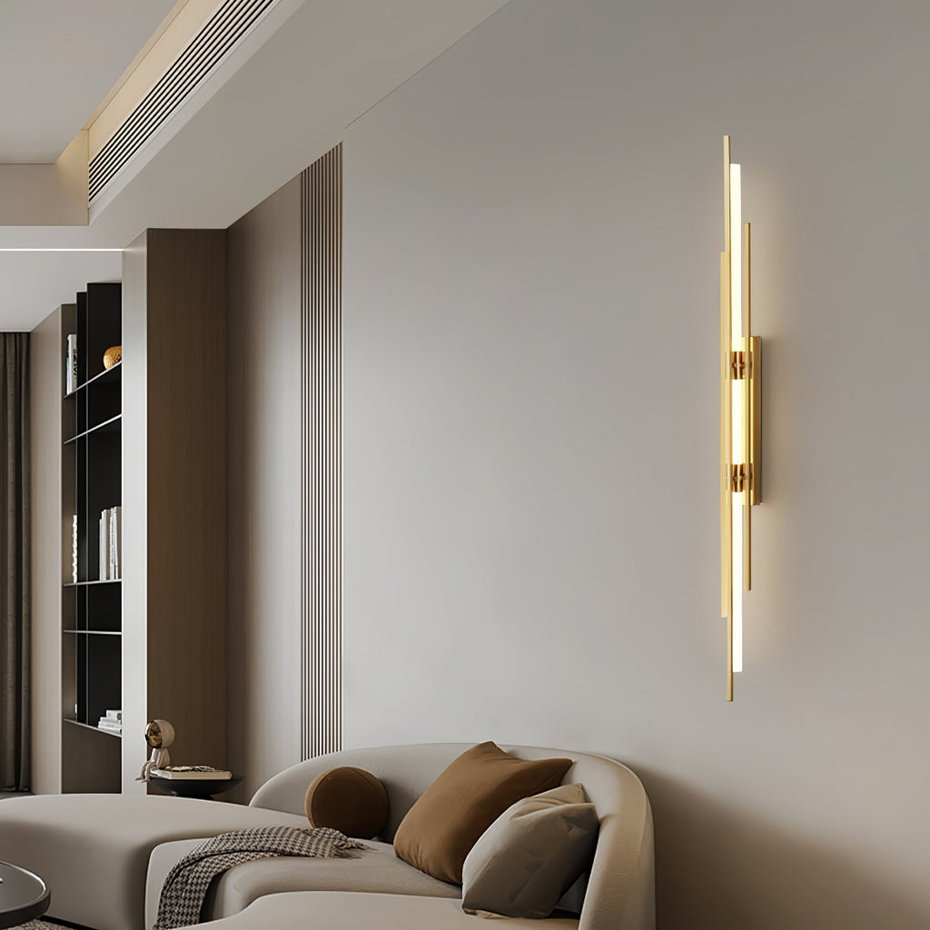 Nova Luxe Gold LED Wall Sconce — Contemporary Styling, Durable Build, Warm Illumination