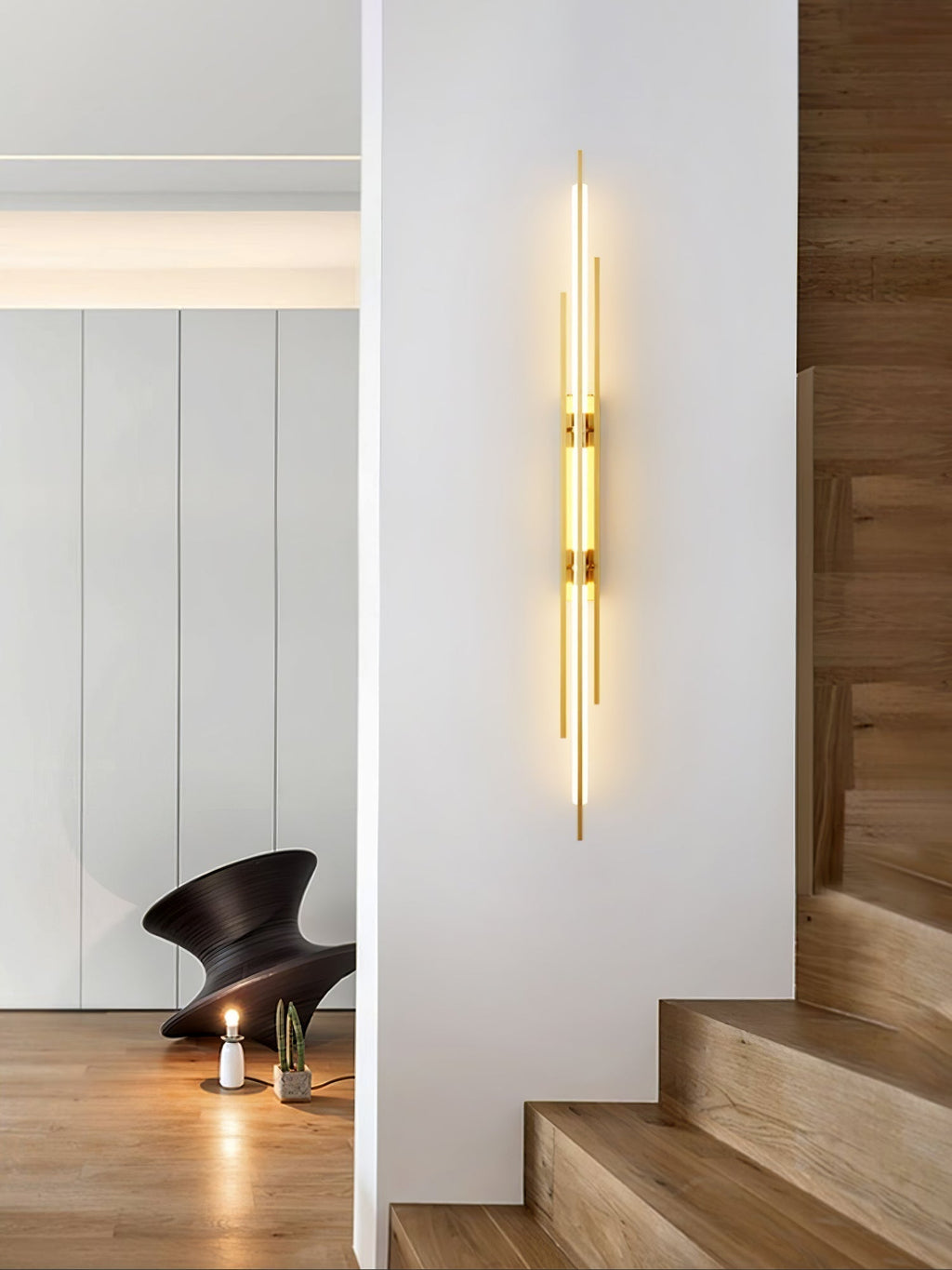 Nova Luxe Gold LED Wall Sconce — Contemporary Styling, Durable Build, Warm Illumination