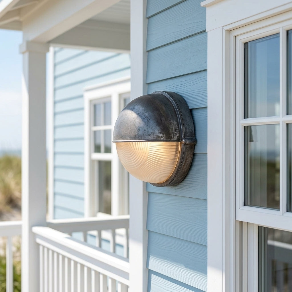 Morvane Geometric Aluminum Wall Sconce - Industrial Outdoor Lighting for Entryway | Souliia