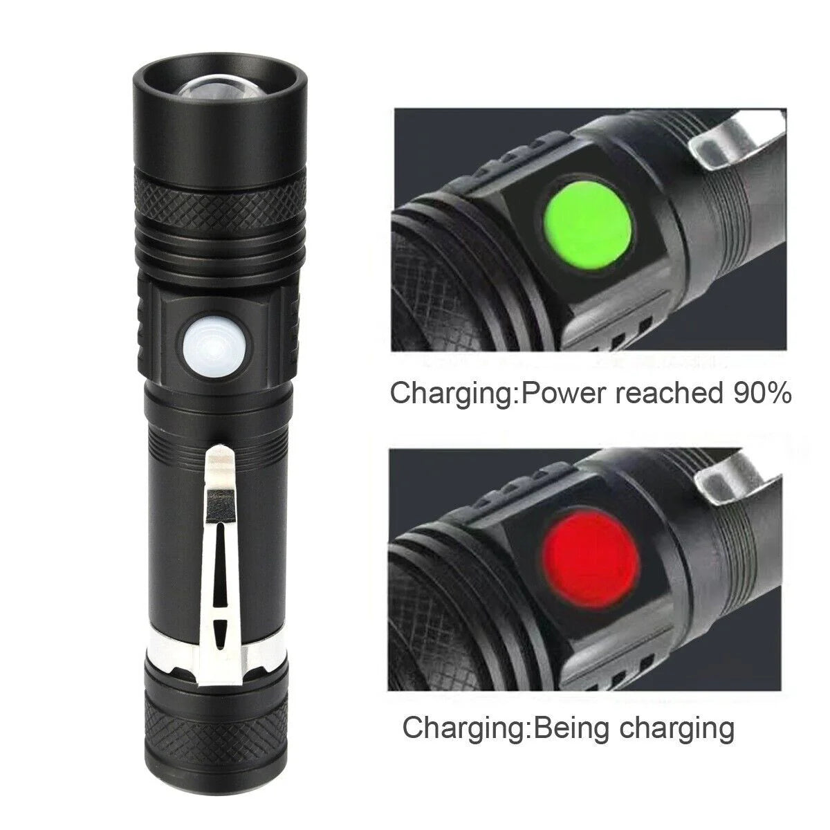 Lampe torche tactique LED Super Blight 90000LM — Batterie rechargeable