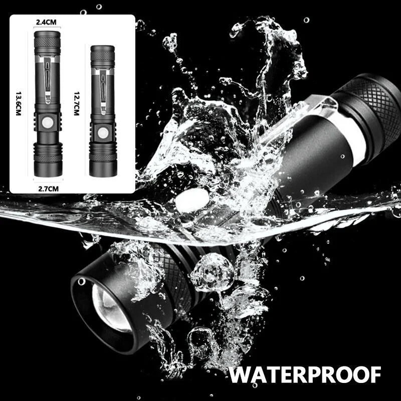 Lampe torche tactique LED Super Blight 90000LM — Batterie rechargeable