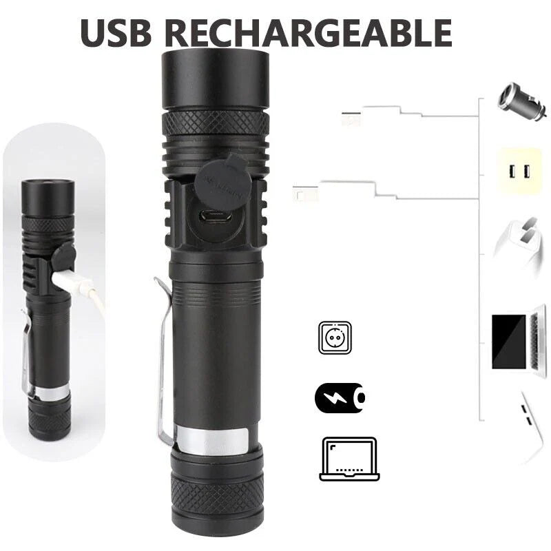 Lampe torche tactique LED Super Blight 90000LM — Batterie rechargeable