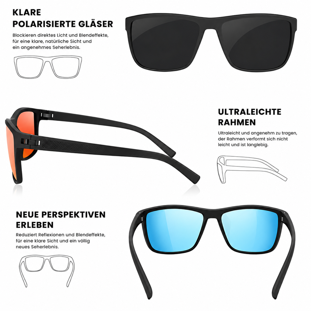 Set of 3 UV400 Polarized Sunglasses - Souliia
