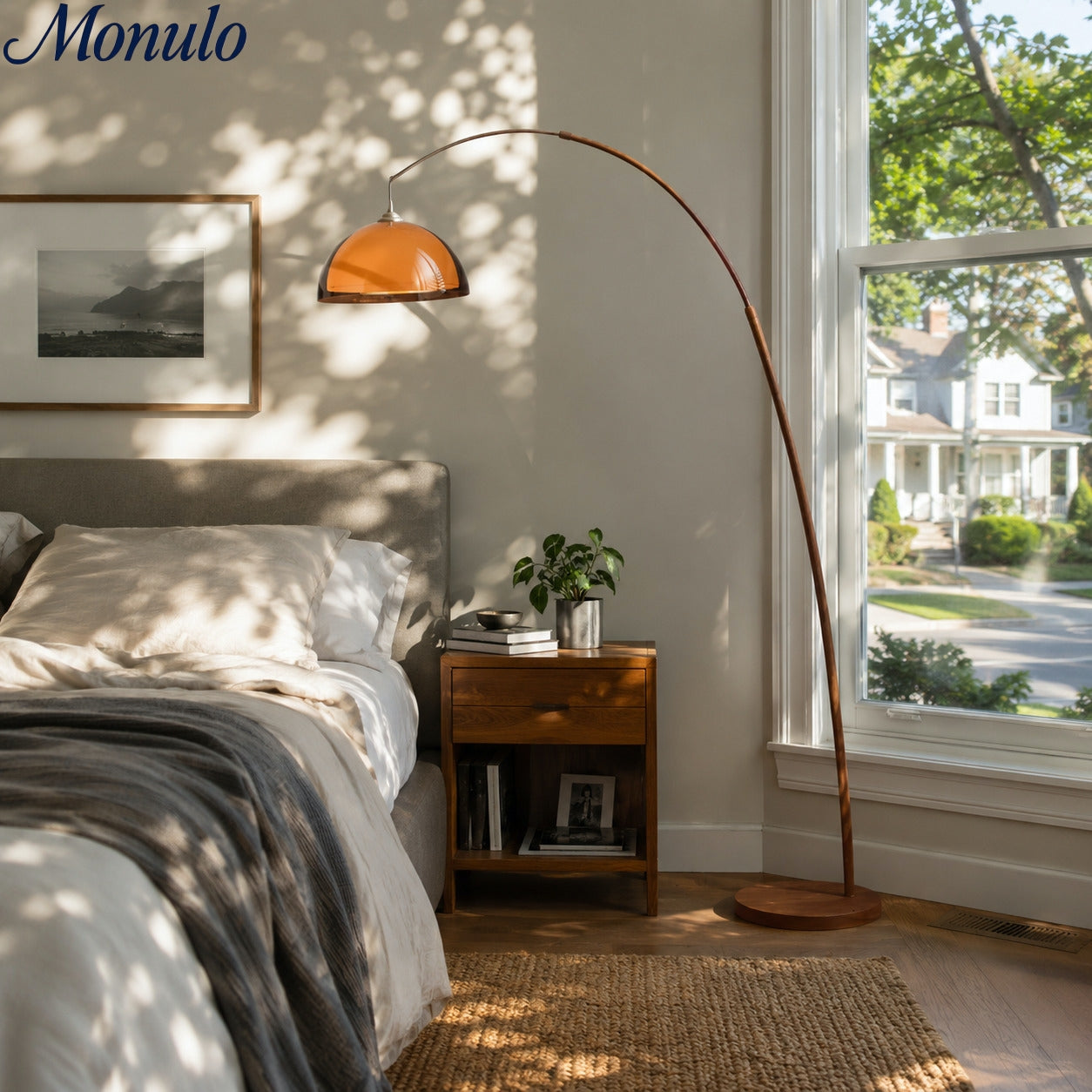 Sunset Afterglow Modern Clean Line Floor Lamp Minimalist Standing Light for Bedroom and Lounge | Souliia