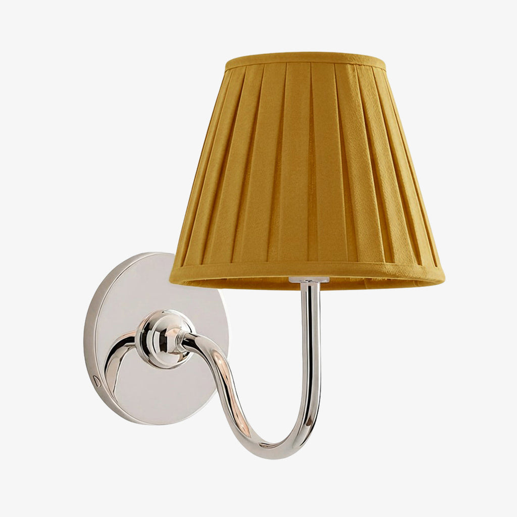 Luvora Fabric Shade Wall Sconce with Drum Shade - Classic Pleated Sconce Light | Souliia