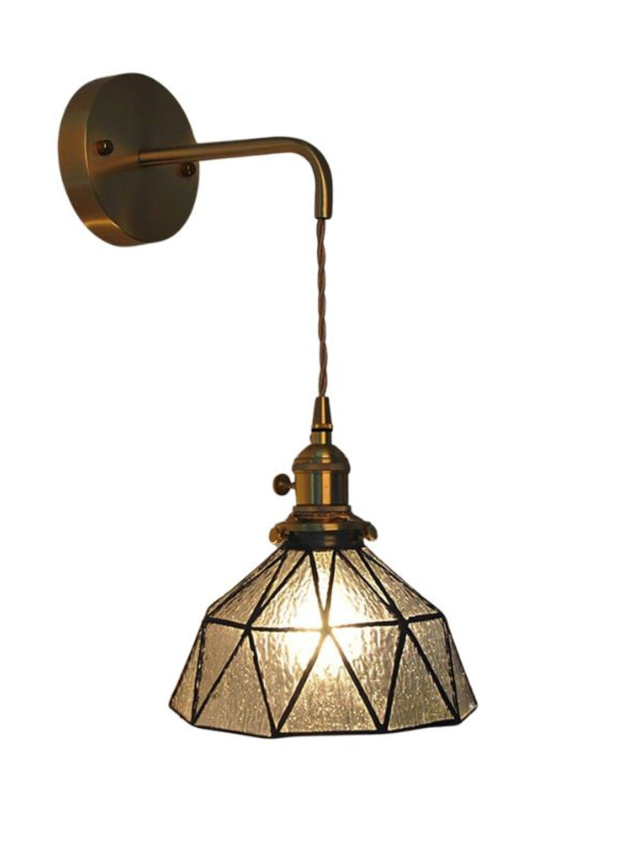 Retro Pastoral Geometric Pattern Wall Lamp | Souliia