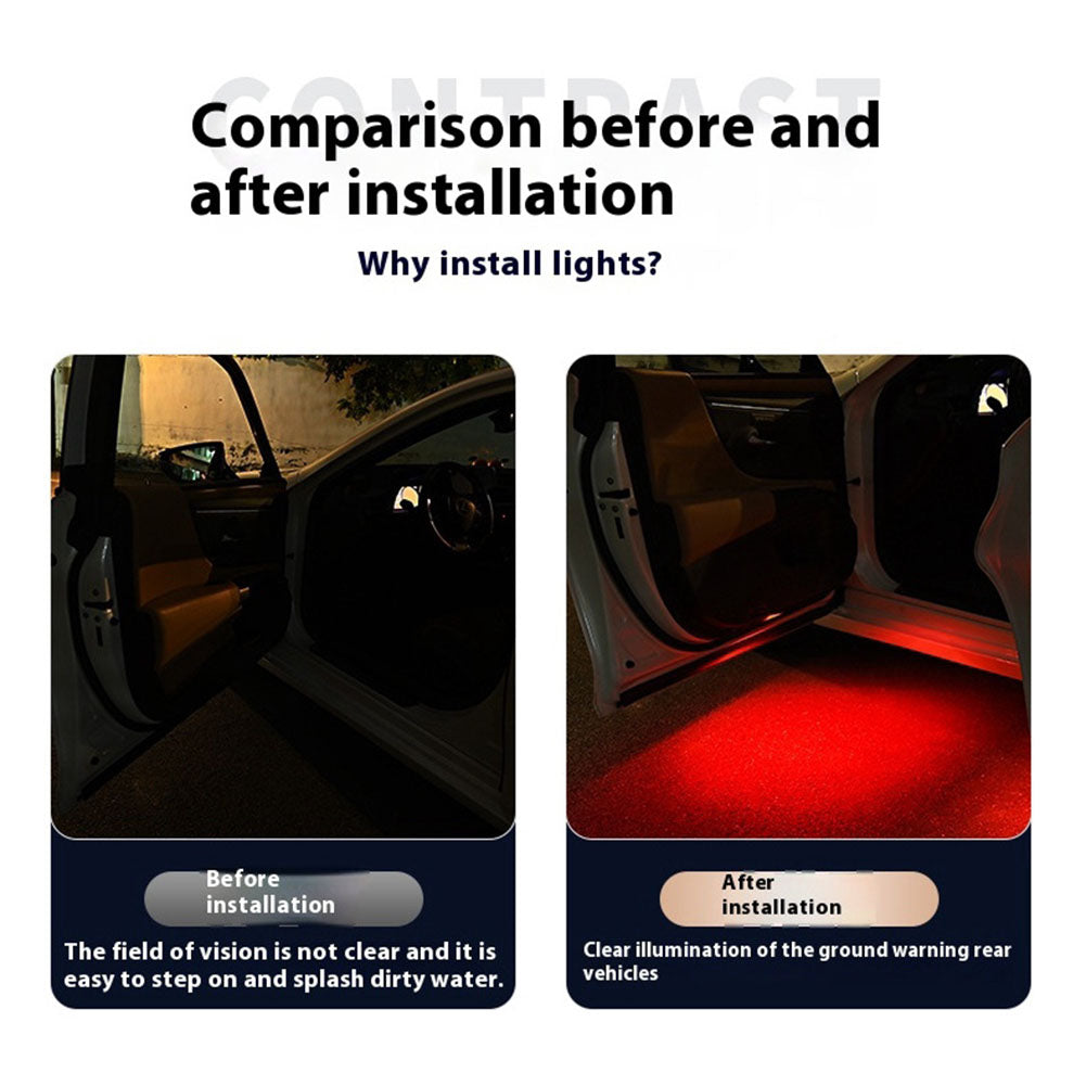 Proyector de luces para puertas de coche — iluminación brillante de bienvenida