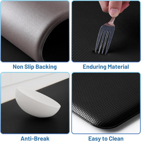 CushionStep Ergonomic Kitchen Floor Mat — Cushioned Core, Non-Slip Backing