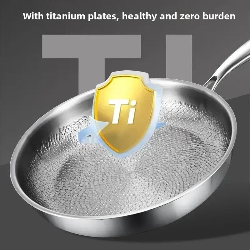 Hammerpan Titanium Frying Pan — Hand-Hammered Finish, Even Heat Distribution, Non-Stick Surface