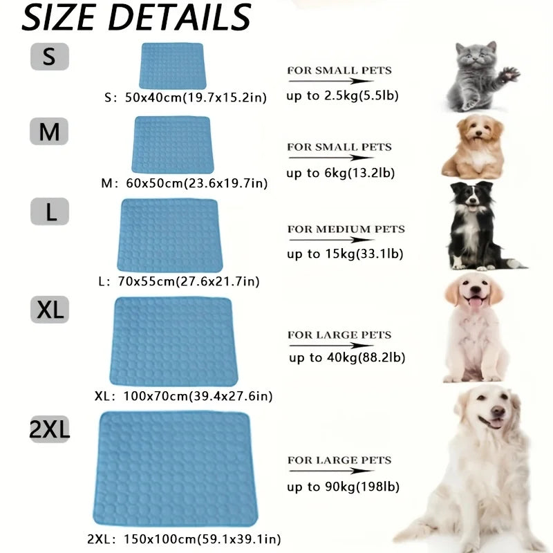 Chillpaws XL Mat Cooling Bed — Portable Lightweight Design, Heat-Absorbing Surface