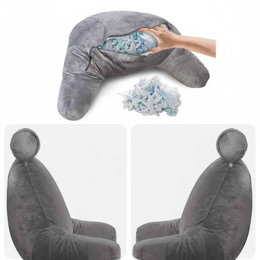ReadNest Ergonomic Support Pillow — Head, Neck & Mid-Back Stability