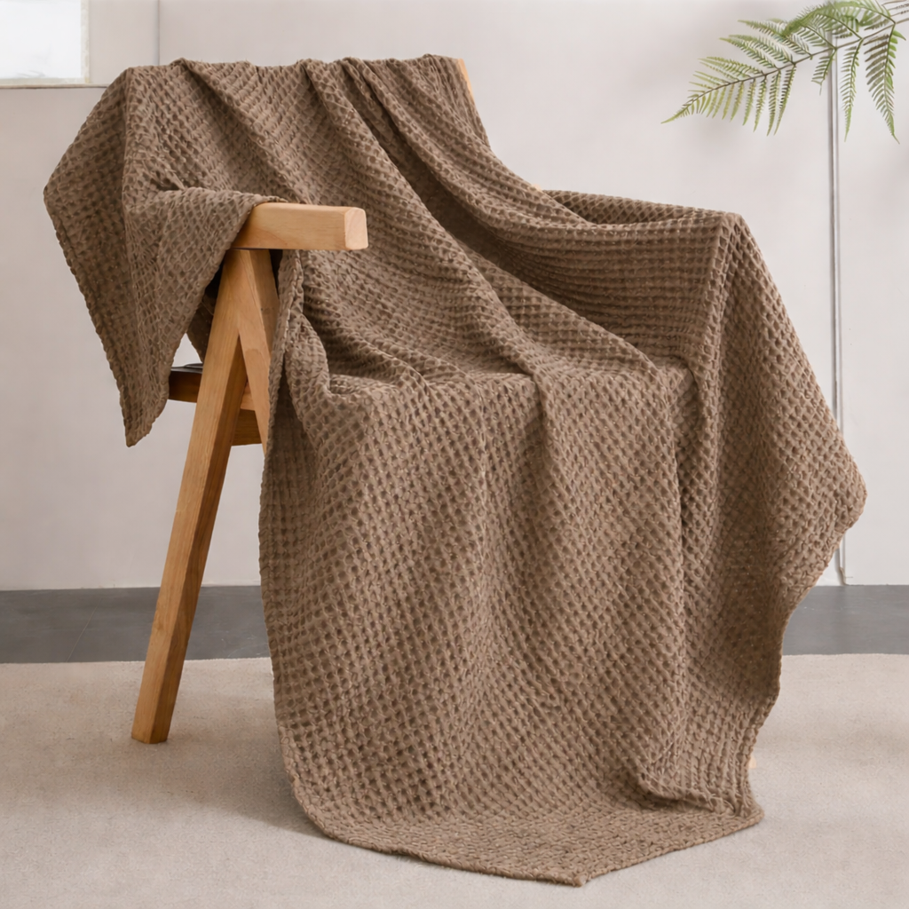 Cloudweave Cozy Waffle Throw Blanket — Lightweight, Durable Everyday Weave