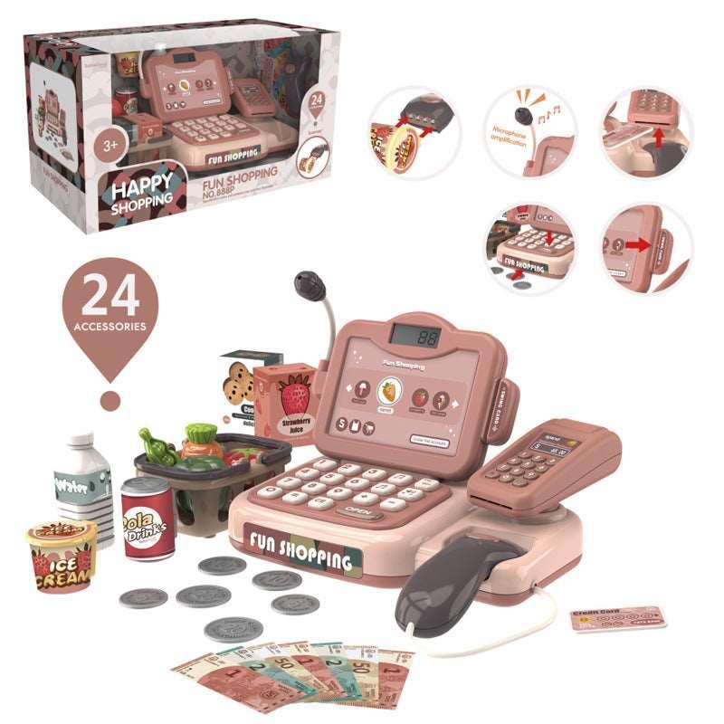Interactive Toy Cash Register — Educational Pretend Play Set