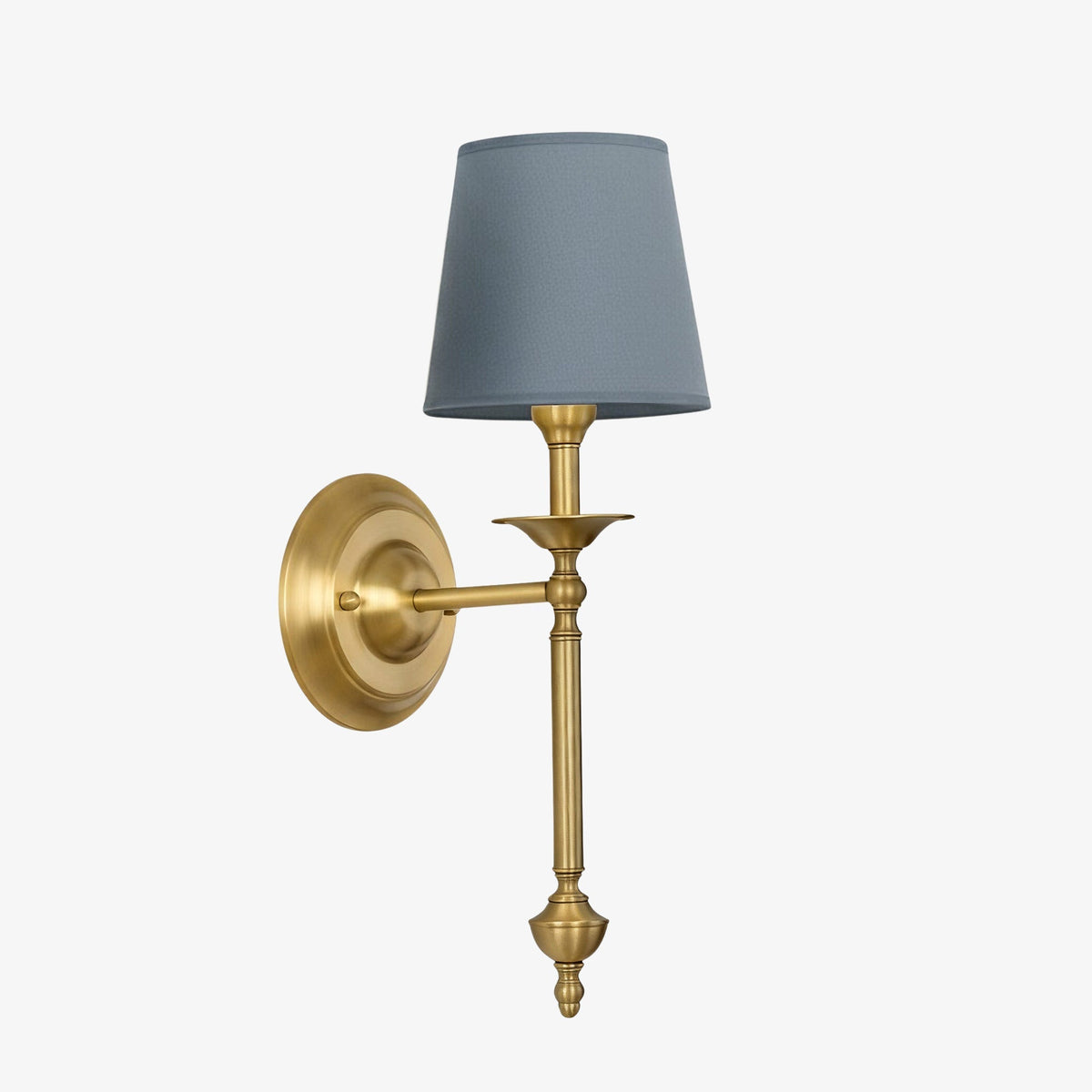 Rowan Fabric Shade Wall Sconce in Antique Copper - Vintage Luxury Light for Interiors | Souliia