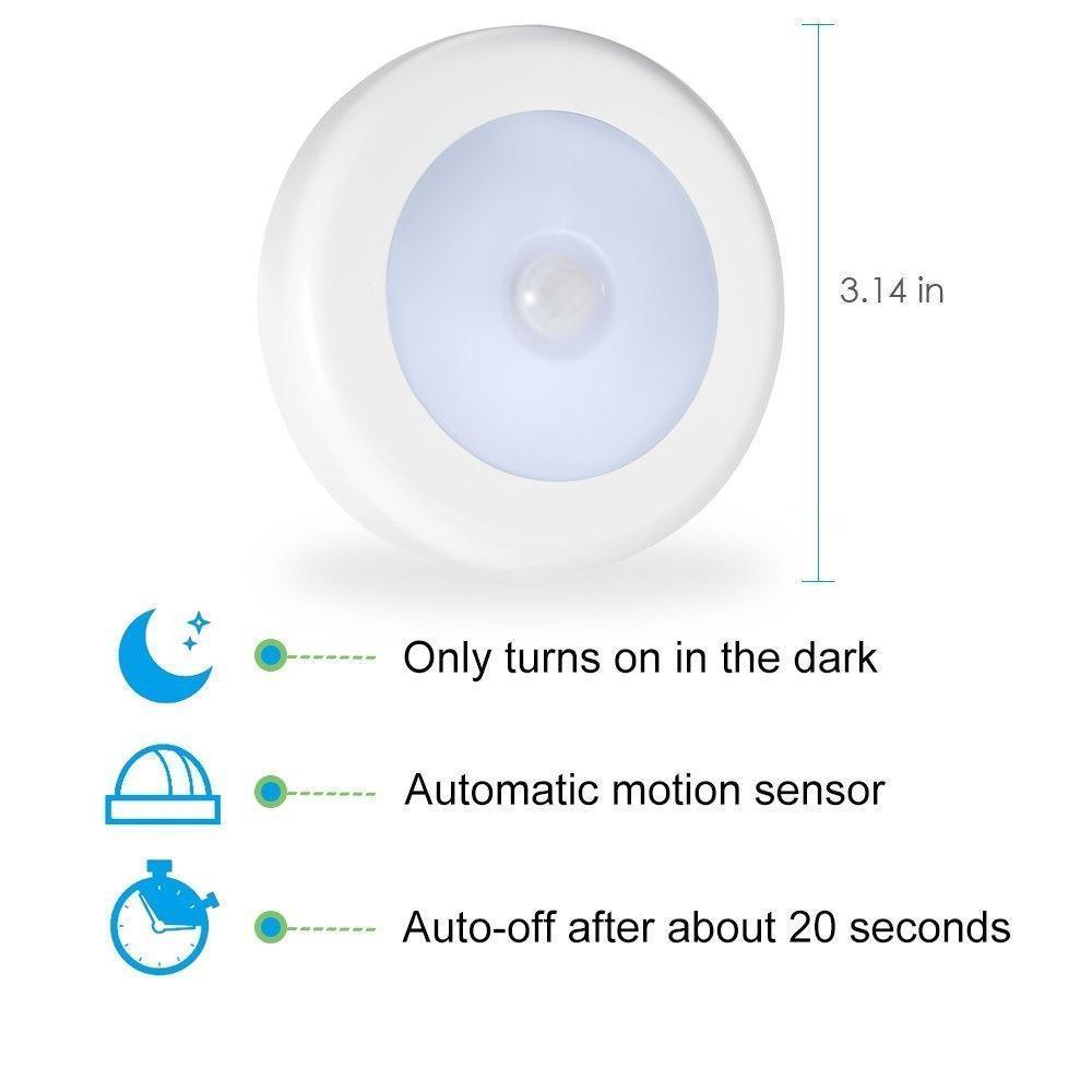 Luce notturna LED wireless con sensore di movimento PIR — 20 lumen