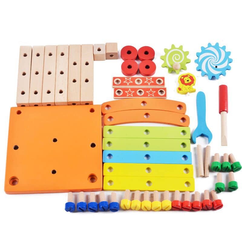 Jucărie educativă Montessori din lemn - set de joacă pentru învățare preșcolară