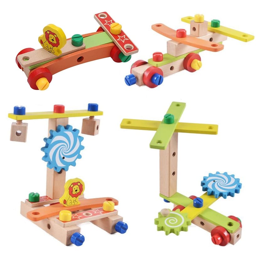 Jucărie educativă Montessori din lemn - set de joacă pentru învățare preșcolară