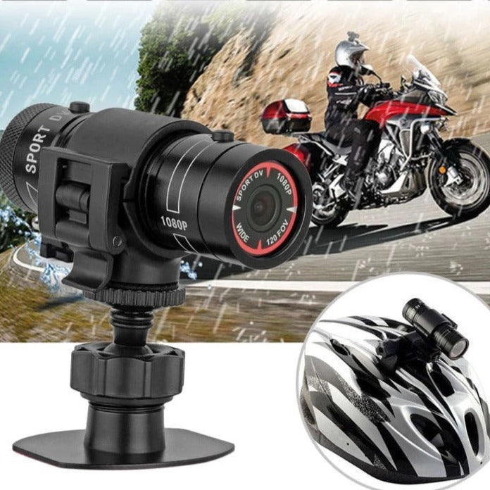 Miniaturowa kamera Full HD 1080p montowana na kasku do motocykli i jazdy na rowerze