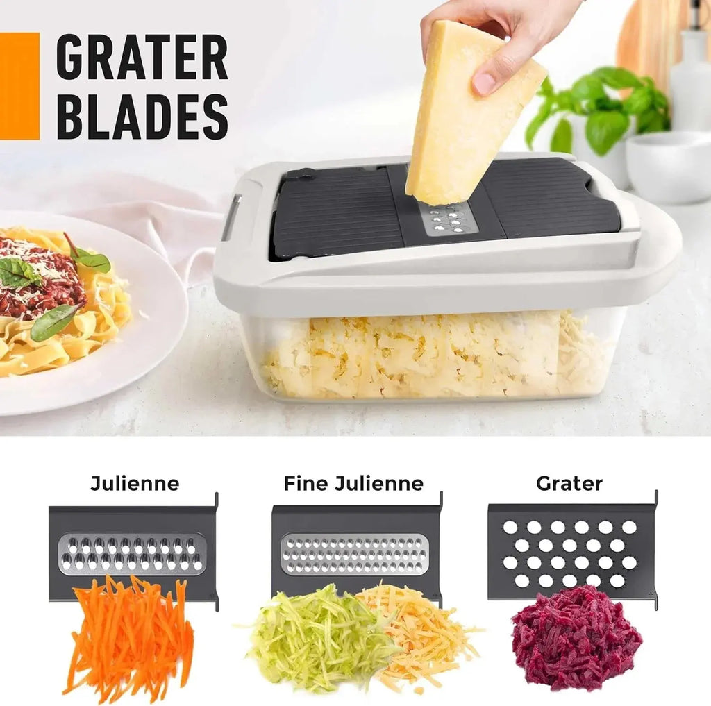 Vegetable Slicer with 8 Blades and Collection Box - Souliia