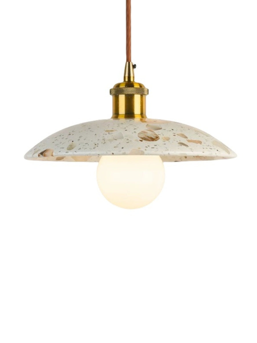 Wabi-sabi Style Water-polished Translucent Stone Retro Pendant Lamp | Souliia
