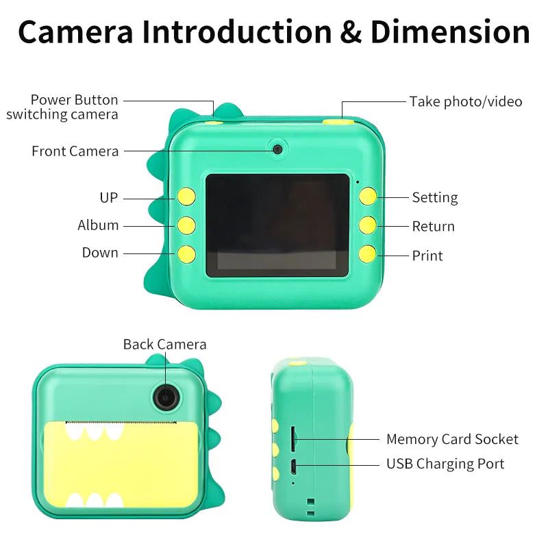 Kids’ Instant Print HD Camera — Simple Photo Capture & Printing