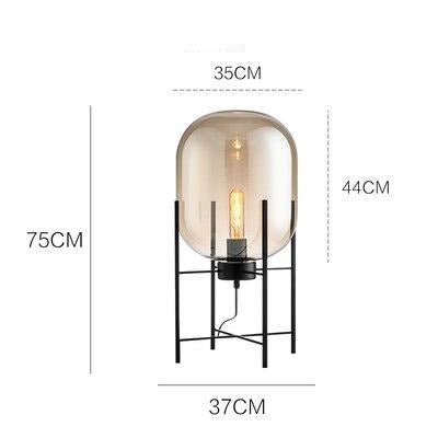 Lyra Nordic Glass Floor Lamp — Minimalist Silhouette, Contemporary Design