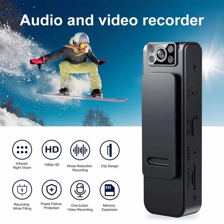 Mini caméra portative avec audio — Vision nocturne HD