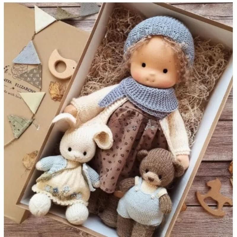 Waldolly Waldorf Cotton Doll — Handmade Craftsmanship, Rounded Silhouette, Soft Tactile Surface