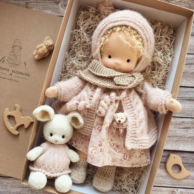 Waldolly Waldorf Cotton Doll — Handmade Craftsmanship, Rounded Silhouette, Soft Tactile Surface