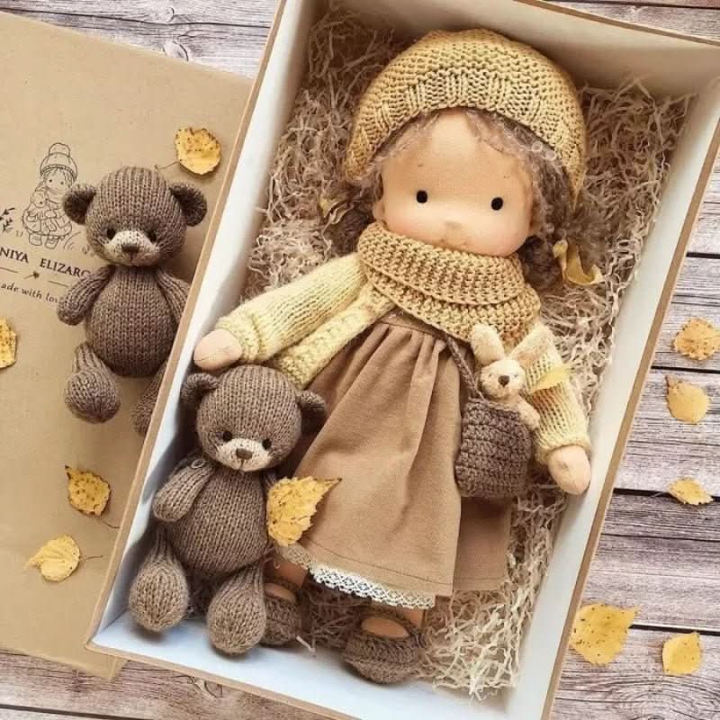 Waldolly Waldorf Cotton Doll — Handmade Craftsmanship, Rounded Silhouette, Soft Tactile Surface