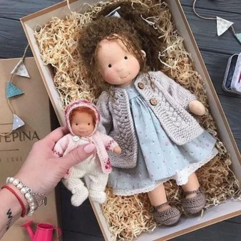 Waldolly Waldorf Cotton Doll — Handmade Craftsmanship, Rounded Silhouette, Soft Tactile Surface