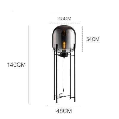 Lyra Nordic Glass Floor Lamp — Minimalist Silhouette, Contemporary Design