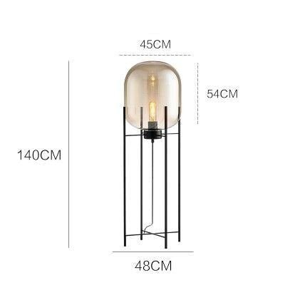 Lyra Nordic Glass Floor Lamp — Minimalist Silhouette, Contemporary Design