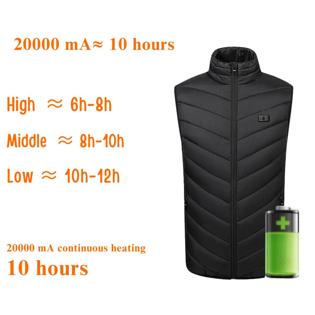 Gilet riscaldato unisex - gilet invernale con riscaldamento rapido in 1 minuto