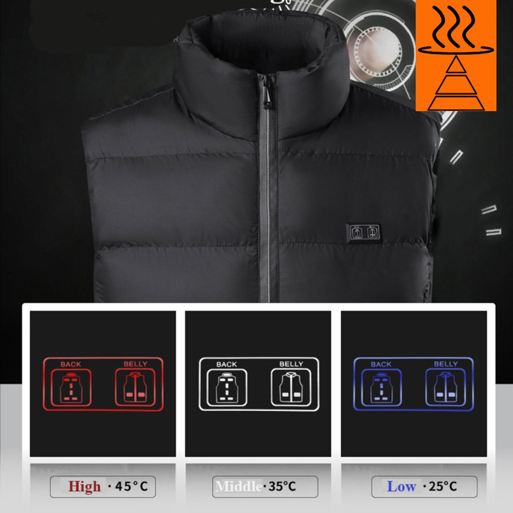 Gilet riscaldato unisex - gilet invernale con riscaldamento rapido in 1 minuto