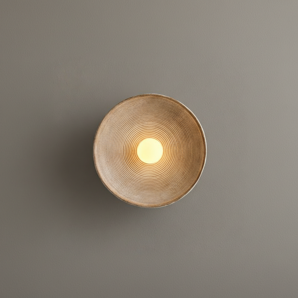 Luma Wall Lamp — Japanese-Inspired Minimalist Design, Rounded Soft Light Diffusion