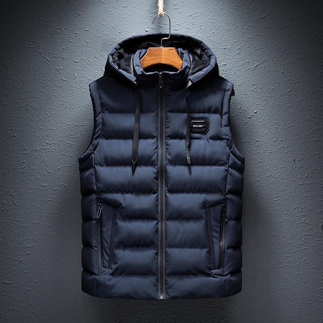 Effen vest met capuchon — mouwloze casual stijl, meerdere kleuren