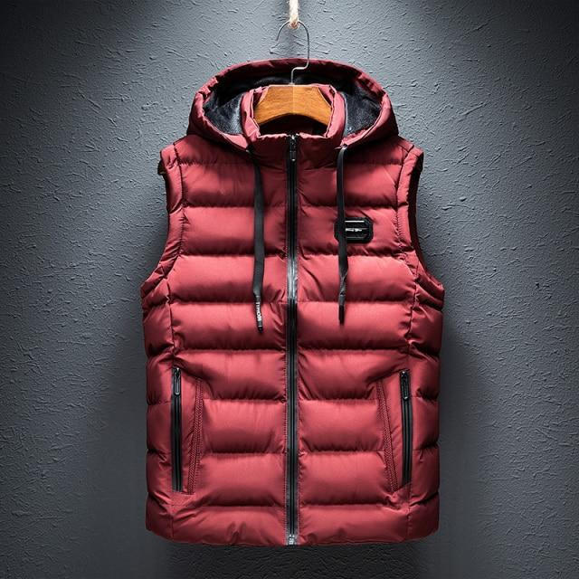 Effen vest met capuchon — mouwloze casual stijl, meerdere kleuren