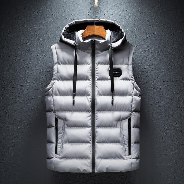 Effen vest met capuchon — mouwloze casual stijl, meerdere kleuren