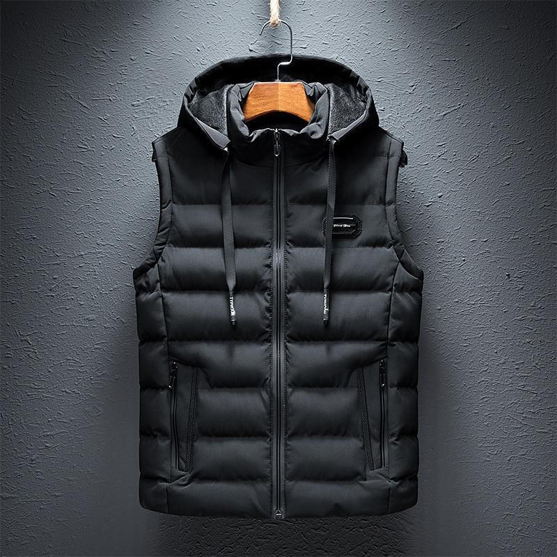 Effen vest met capuchon — mouwloze casual stijl, meerdere kleuren