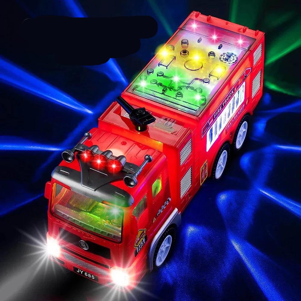Spielzeug-Feuerwehrauto mit Elektromotor für Kinder — Licht- und Sirenengeräusche