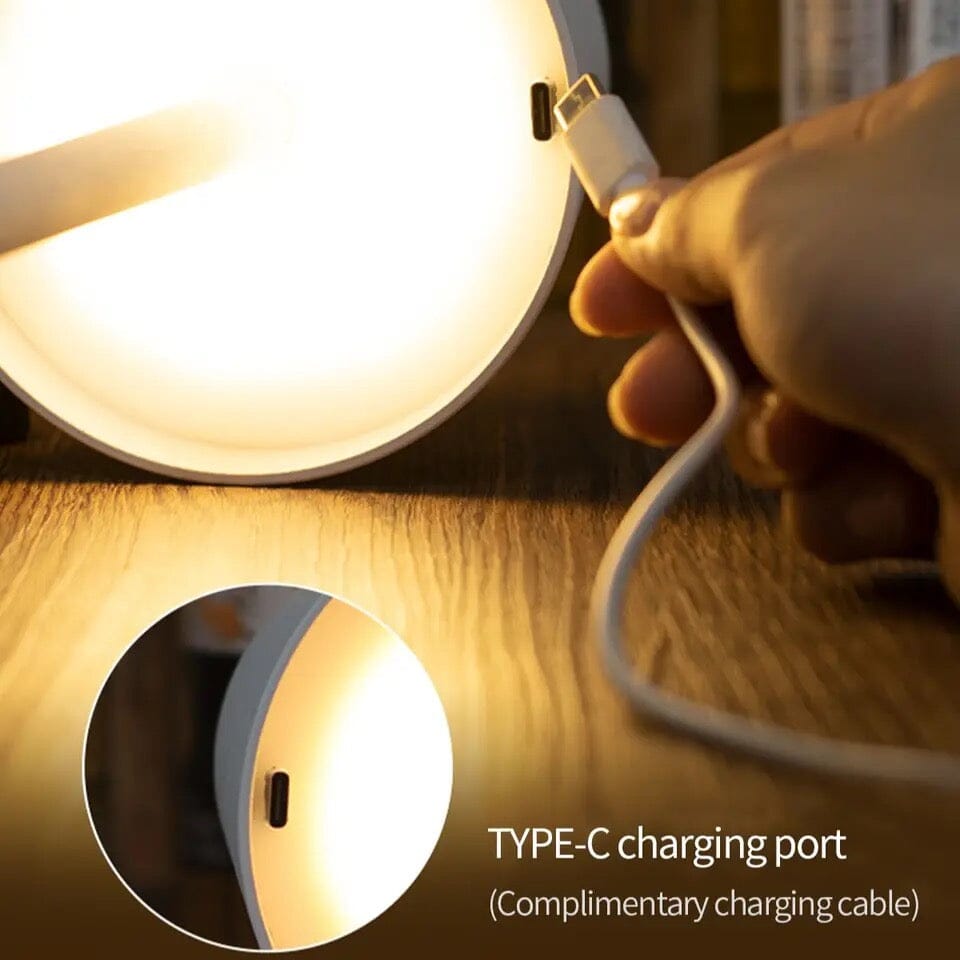 HaloLux Cordless LED Table Lamp – Dimmable Touch Controls, Rechargeable