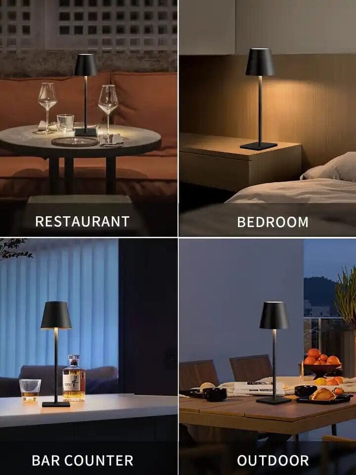 HaloLux Cordless LED Table Lamp – Dimmable Touch Controls, Rechargeable