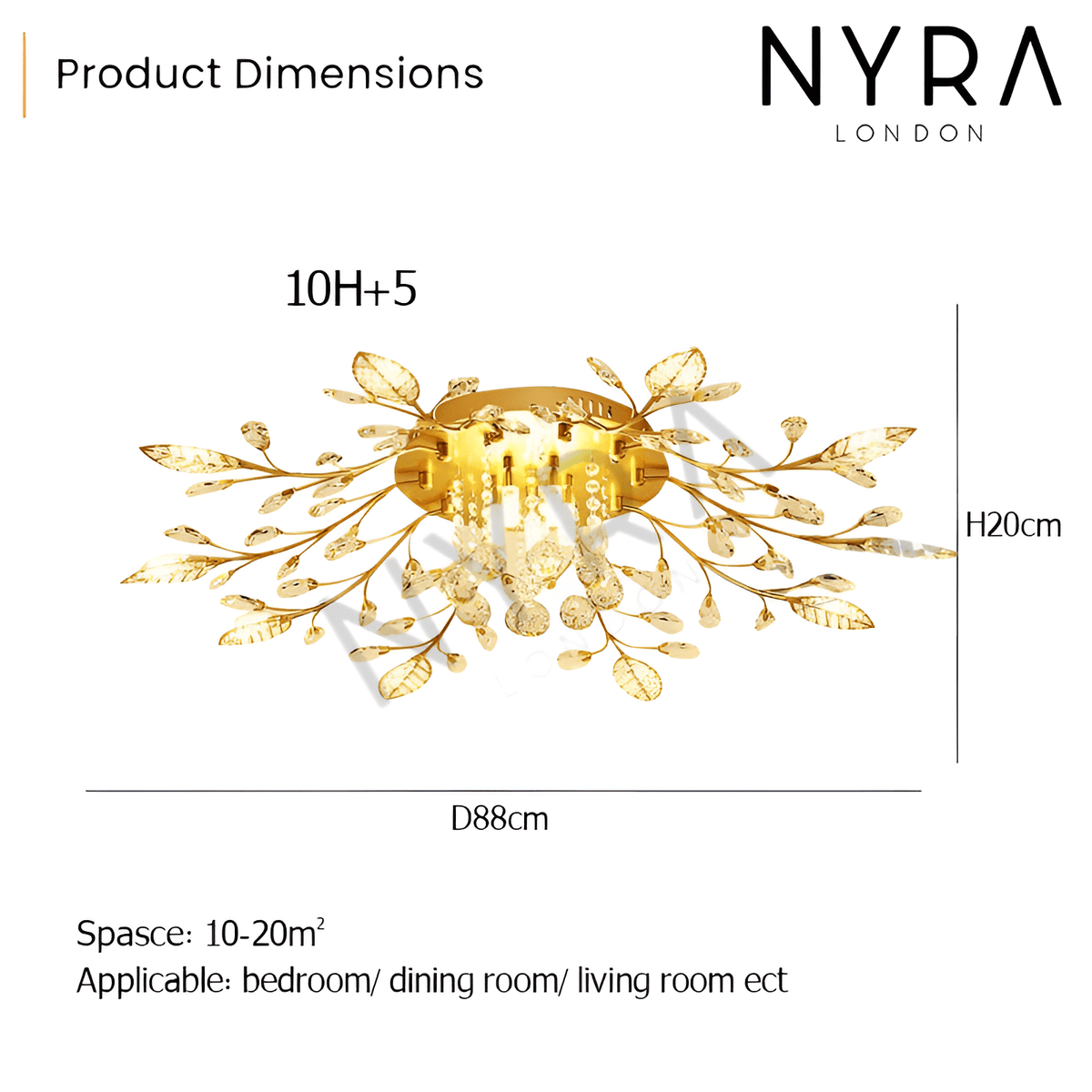 Liora Crystal Wall Chandelier — Cut Facets And Floral Silhouette
