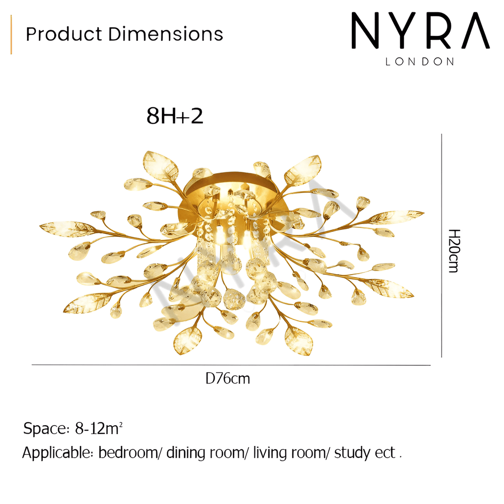 Liora Crystal Wall Chandelier — Cut Facets And Floral Silhouette