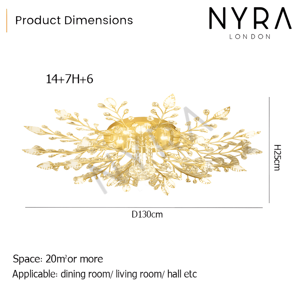Liora Crystal Wall Chandelier — Cut Facets And Floral Silhouette